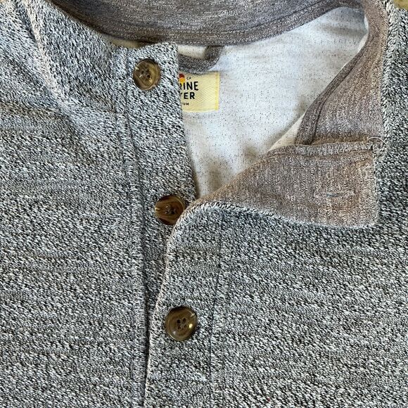 Marine Layer Salt and Pepper Clayton Textured Pullover Mens sz M Organic Cotton - Picture 8 of 11